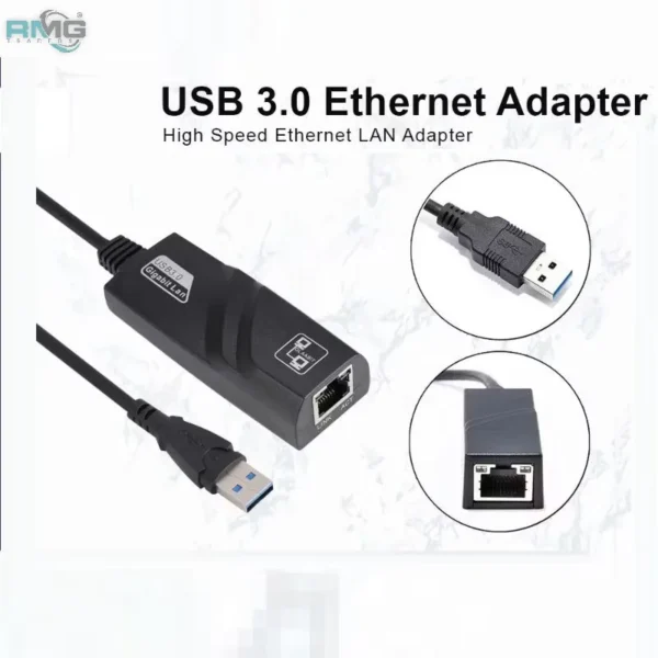 USB Ethernet dongle for fast and stable internet connection.