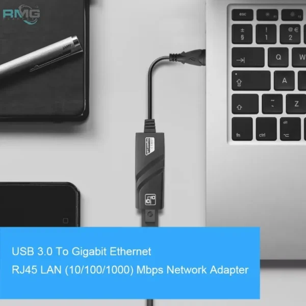 High-speed USB-C to Ethernet cable for reliable internet.