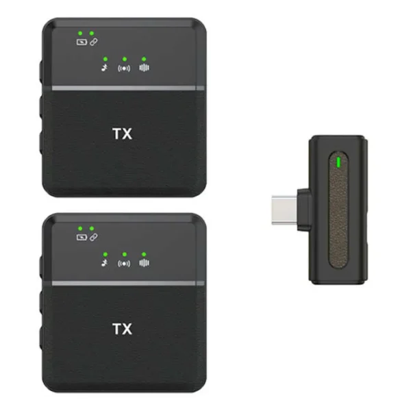 SX8 Dual Type-C Wireless Microphone for Android devices.