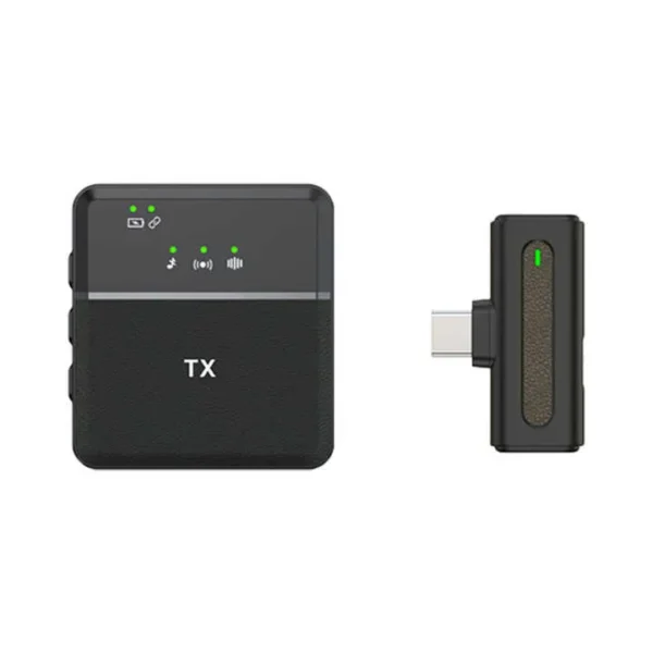 Wireless microphone for video production and online streaming.