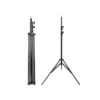 Height-adjustable light stand for studio lighting.