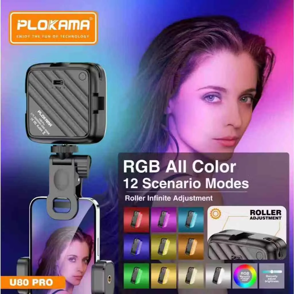 Vibrant RGB LED Light for mobile photography.