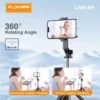 Plokama K7 tripod selfie stick with Bluetooth remote.