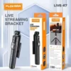 Compact Plokama selfie stick with remote control.