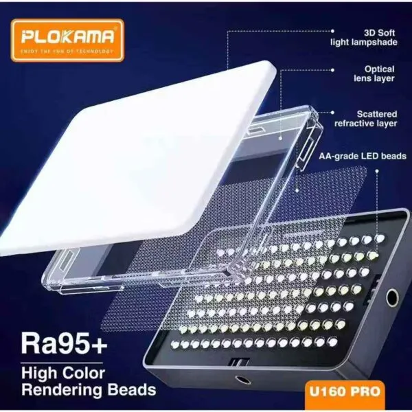 Portable RGB lighting lamp for vlogging and TikTok.