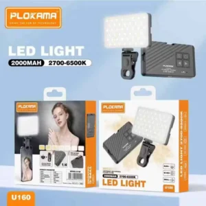 LED video light with clip for beauty tutorials.