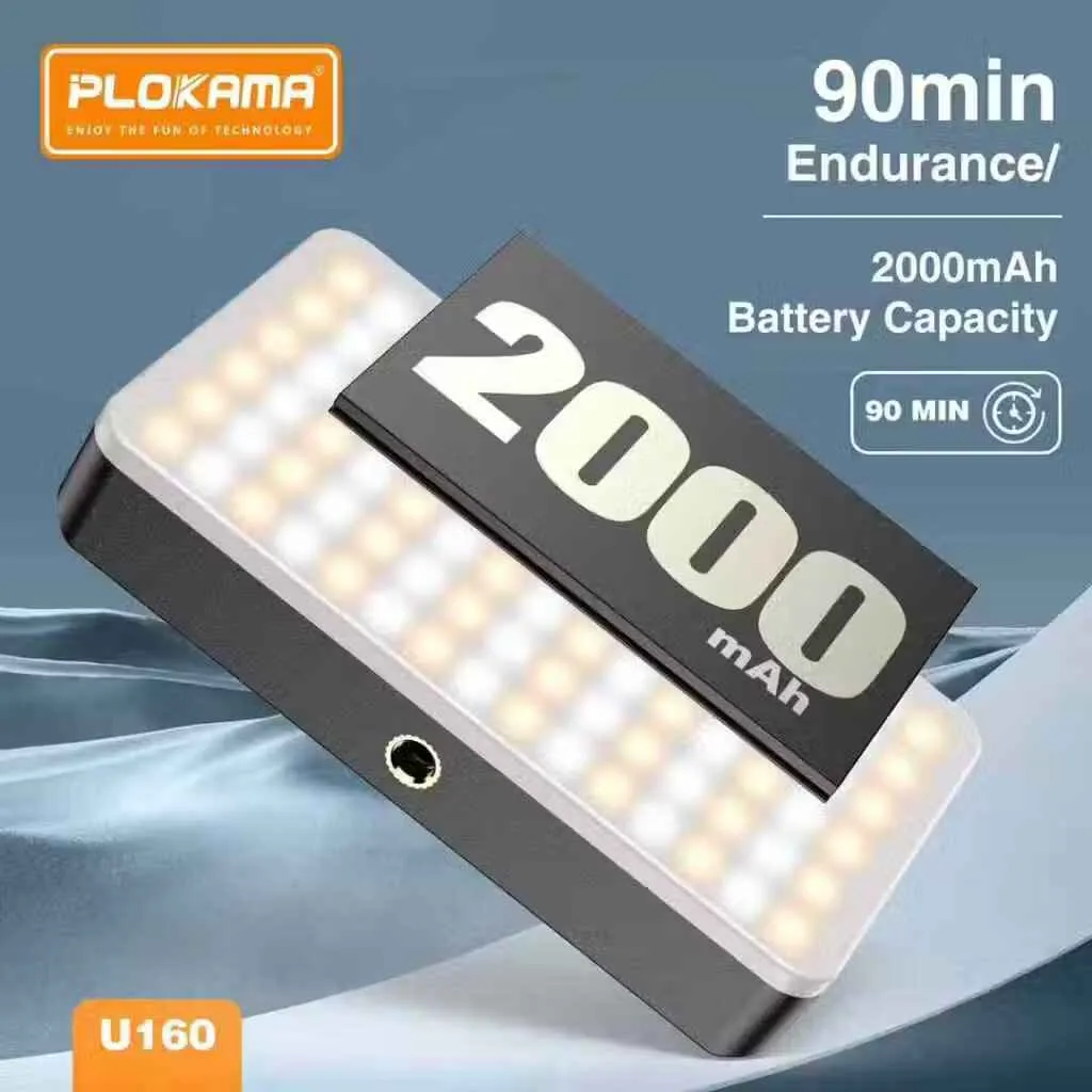 Lightweight Plokama U160 light for content creation.
