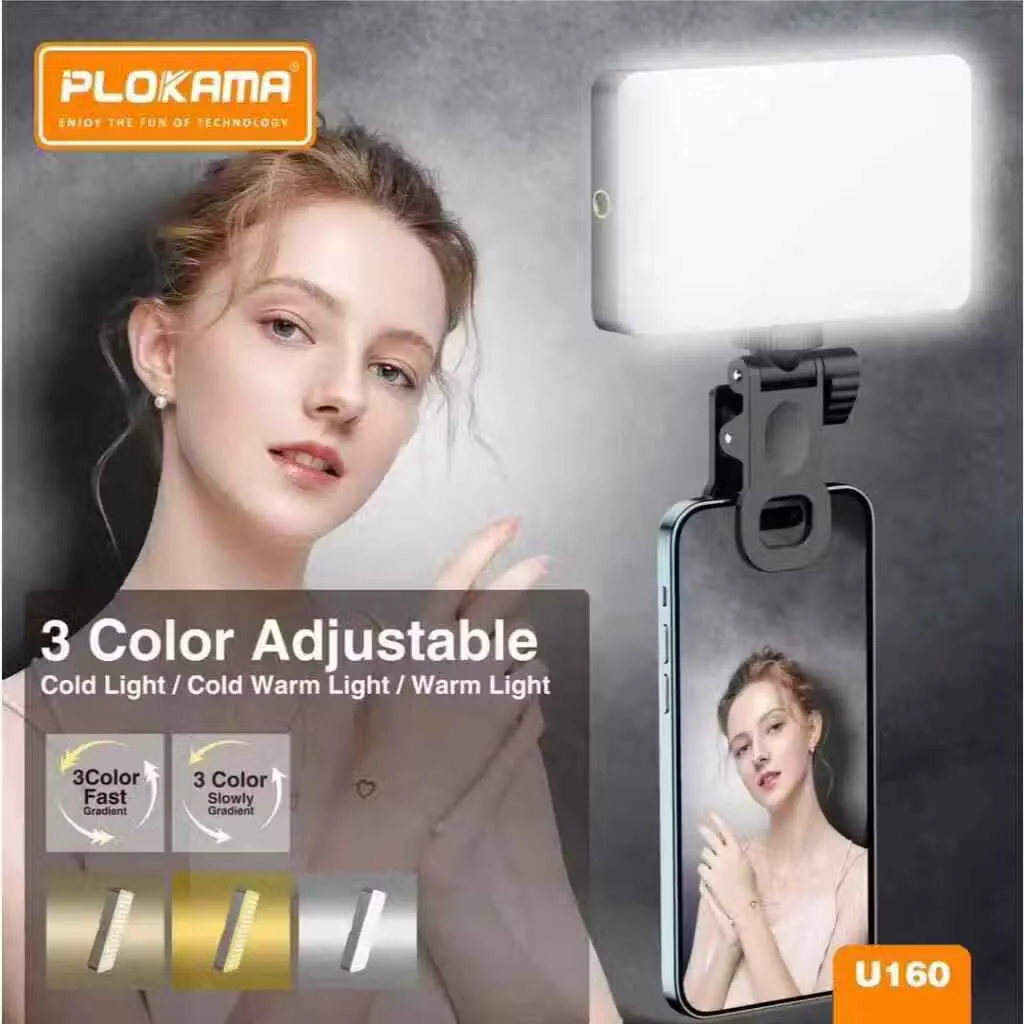Plokama U160 selfie lamp for high-quality visuals.