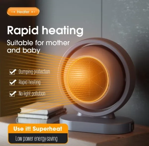 Mini Electric Heater Warmer - 380W Intelligent Air Fan
