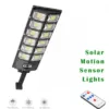 Human induction motion sensor solar light for gardens and streets.