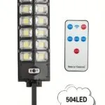 Eco-friendly solar street lamp with adjustable lighting modes.