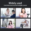 Wireless mic for live broadcasting and social media.