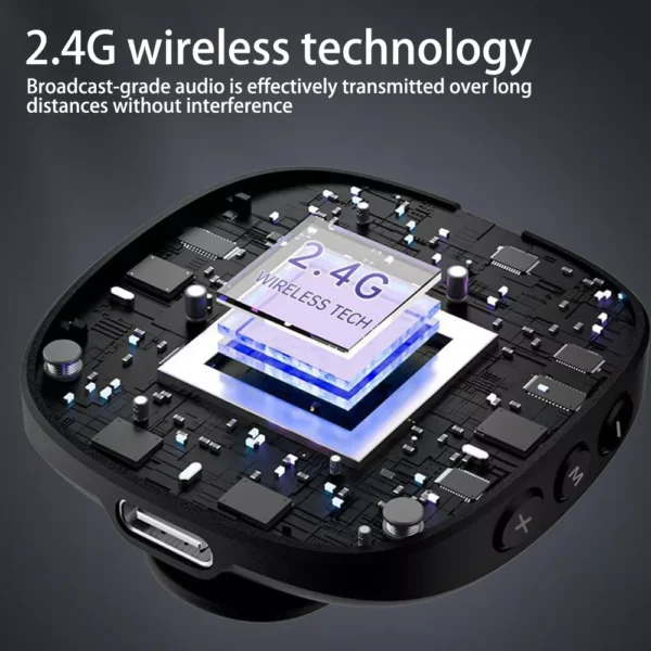 R8 wireless lavalier microphone for iPhone, Android, and Type-C.