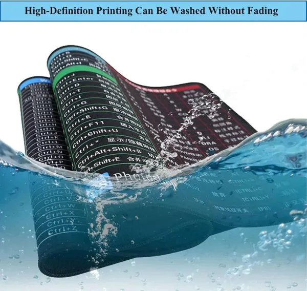 Durable Keyboard and Mouse Pad with Shortcut Keys Pattern