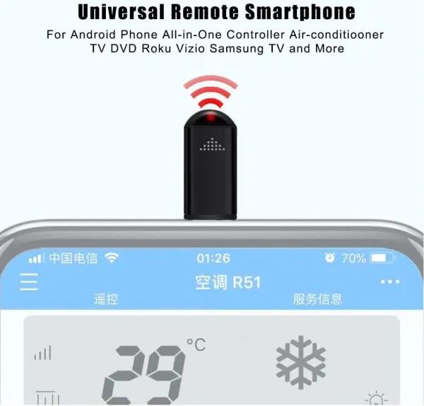 Android Infrared Remote Adapter with USB-C Connector