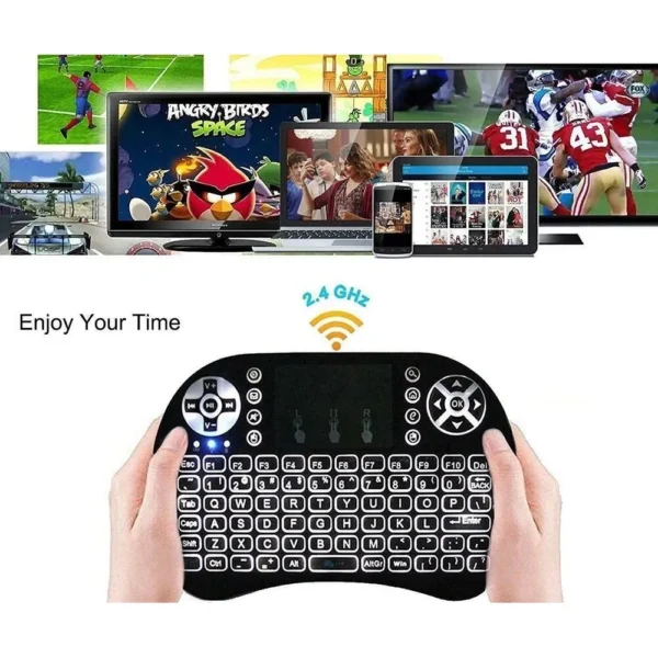Rechargeable i8 Keyboard for Android TV and smart devices.