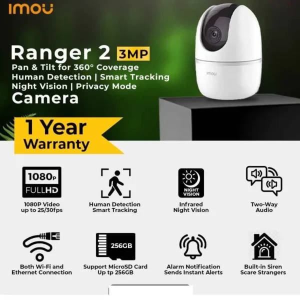 Advanced IP Camera IMOU Ranger 2 with Cloud Storage Option