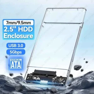 Transparent HDD Case – SATA to USB 3.0 Hard Drive Enclosure for SSDs