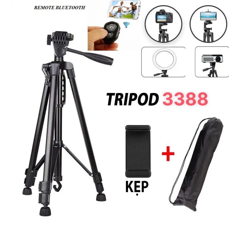 Portable tripod stand for smartphones and cameras