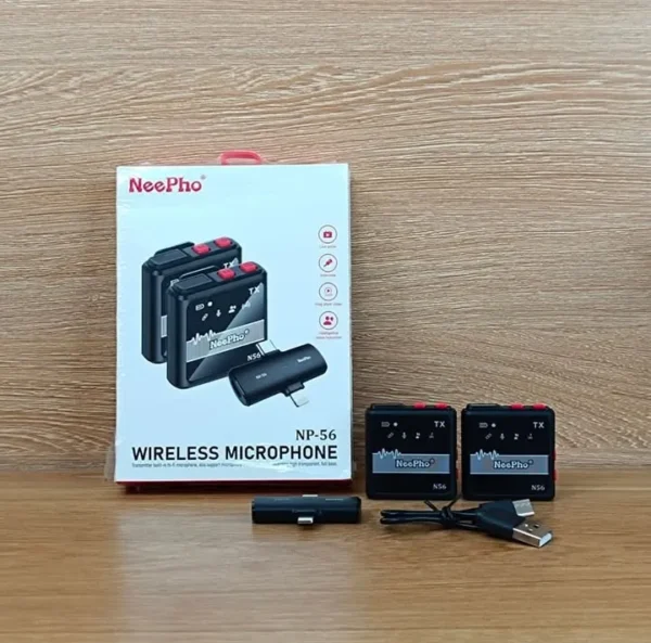 Compact NeePho NP-56 microphone – Type C and Lightning compatible