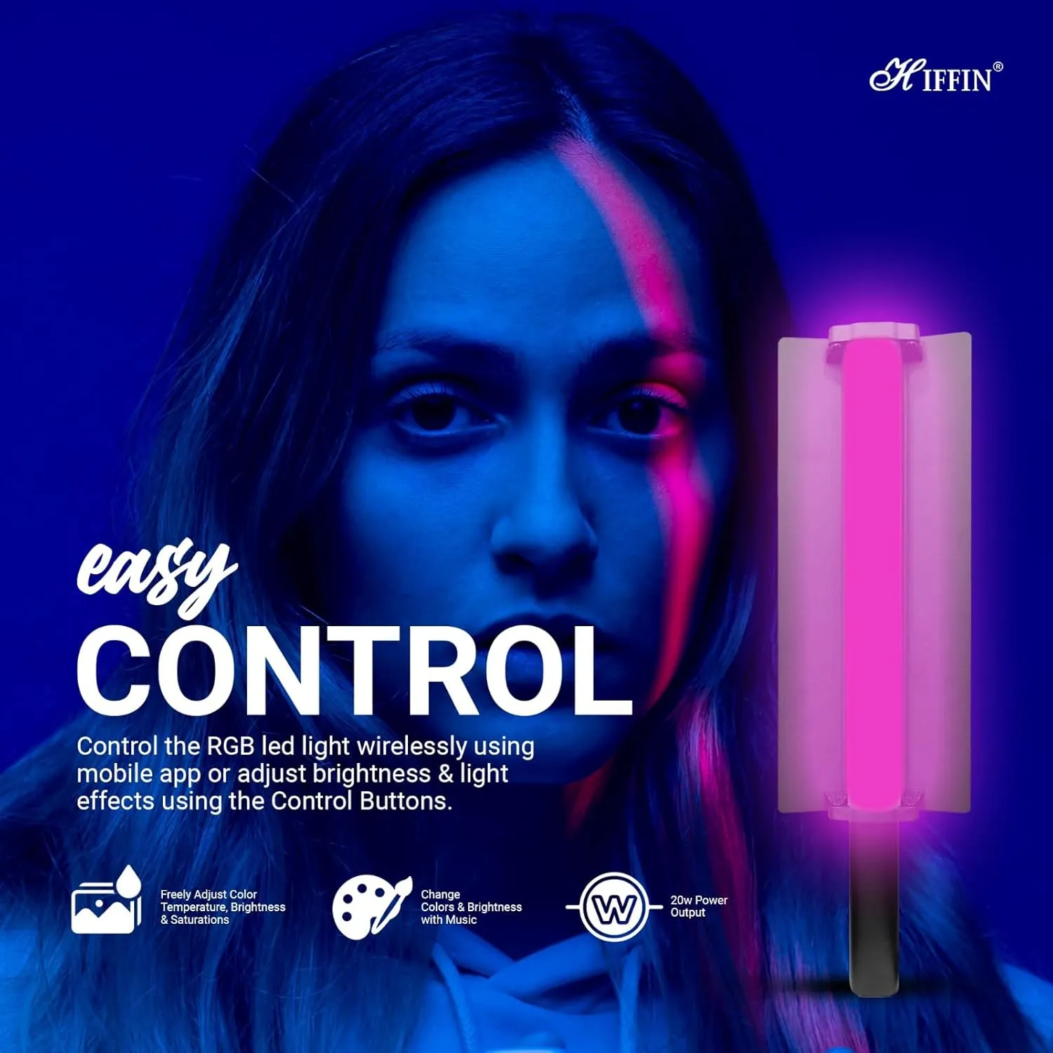 Handheld LS188 RGB Stick for Influencers and Content Creators.