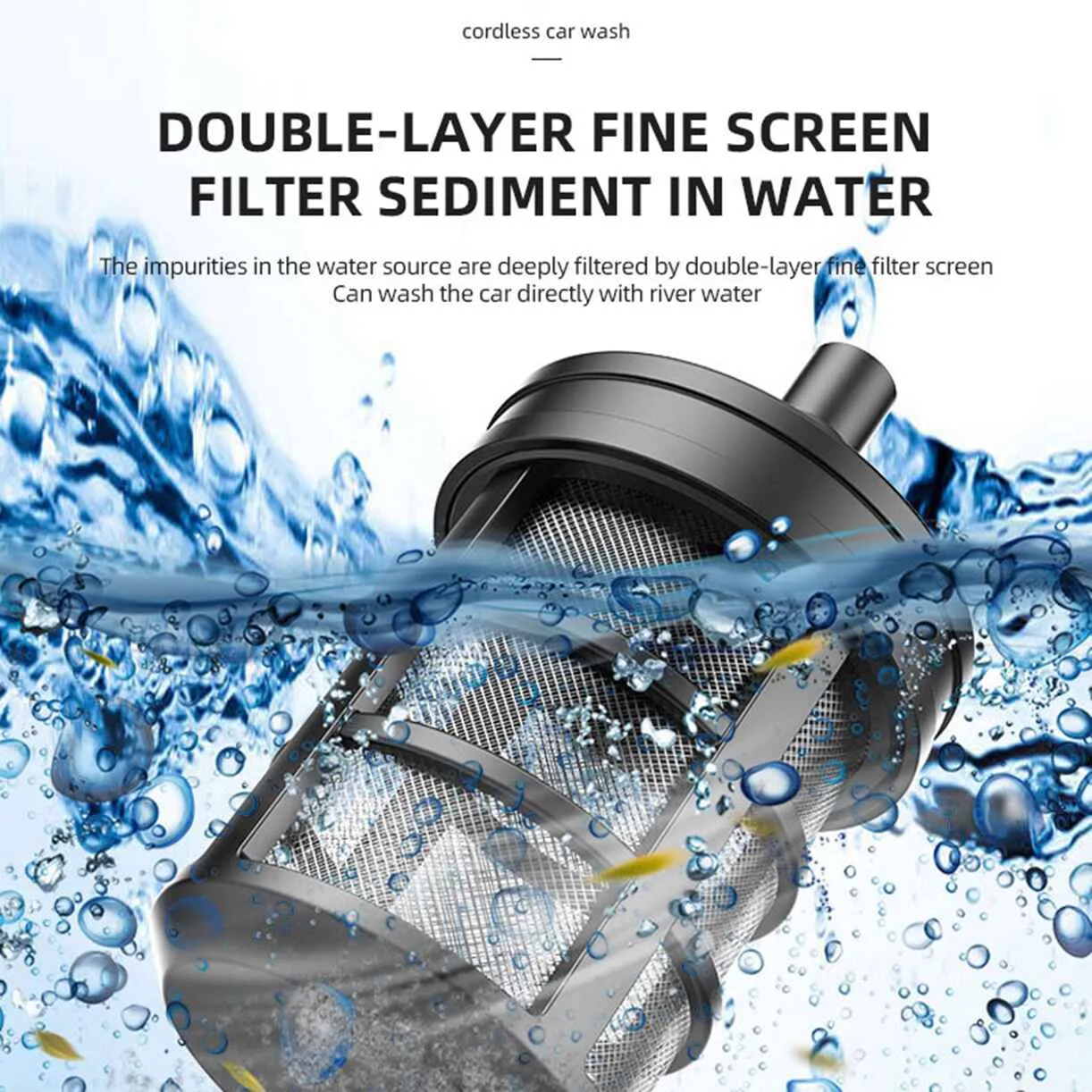 Portable cordless washer gun for car and bike washing