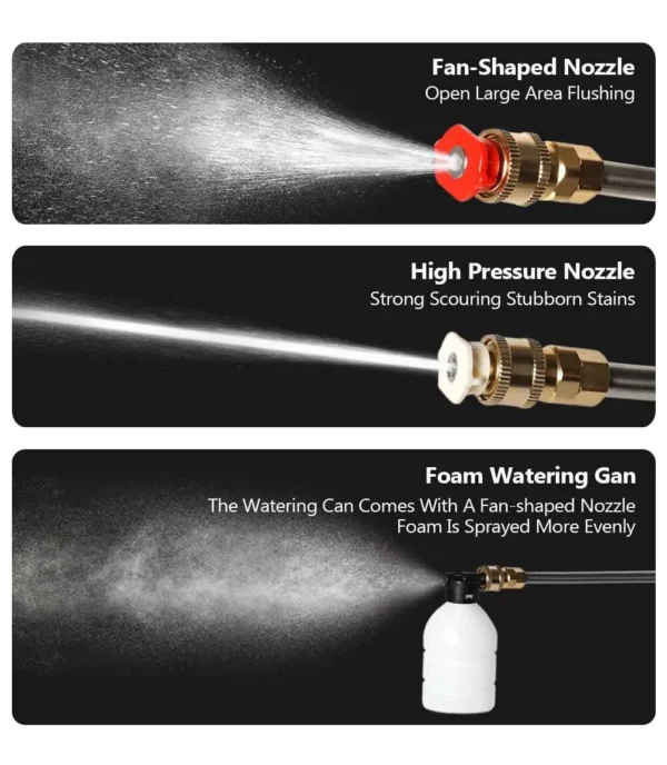 Cordless washer gun for home, garden, and vehicle cleaning