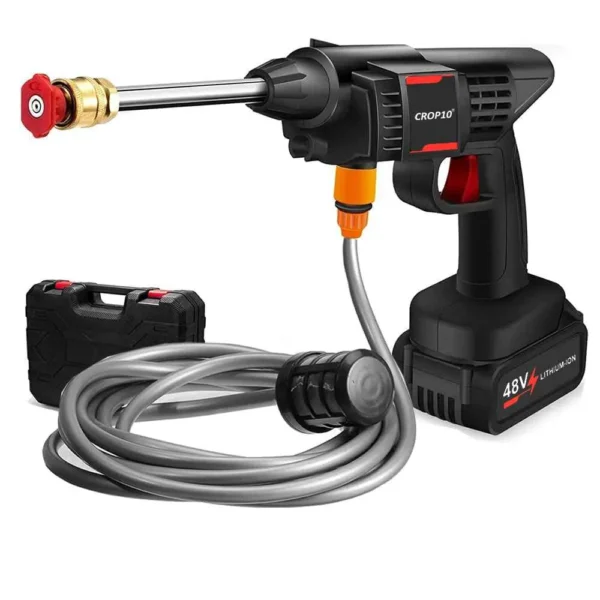High-pressure cordless washer machine with rechargeable battery