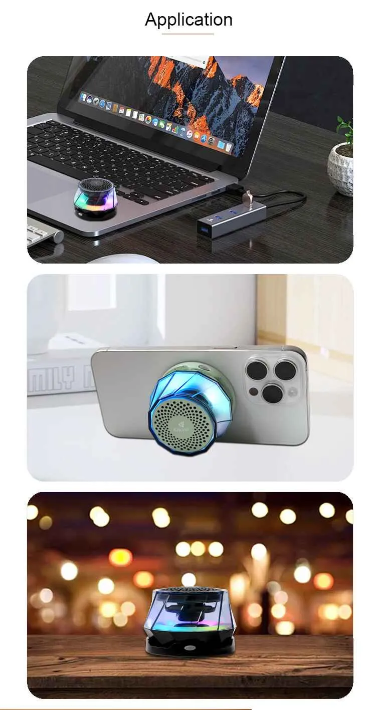 Kisonli Q6F Mini Wireless Speaker with Magnet
