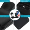 Compact Q12 Wireless Charging Stand for Home & Office.