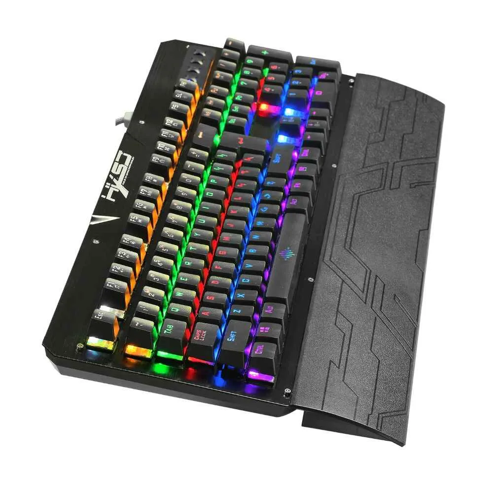 HXSJ 2600 Mechanical Keyboard with Vibrant RGB Lighting