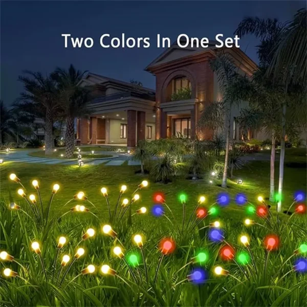 Decorative firefly-inspired solar garden lights for outdoors