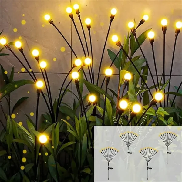 Outdoor decorative firefly lights with solar power