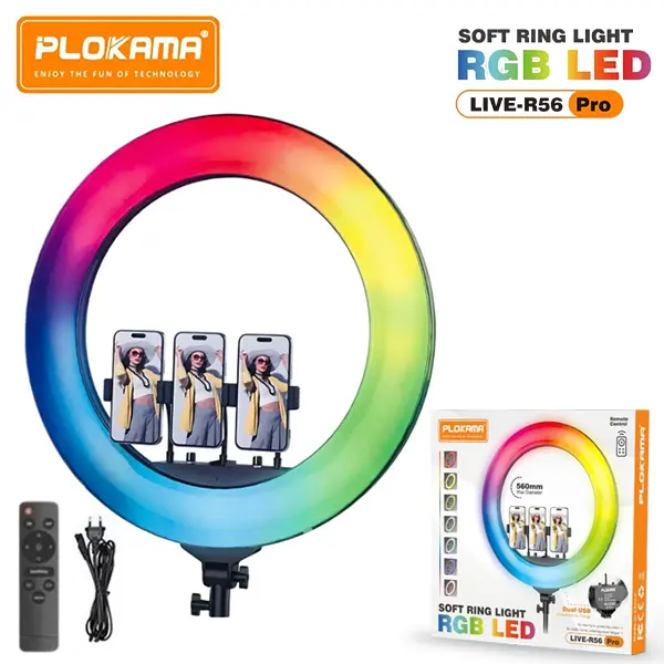 RGB ring light for flawless makeup – Plokama R56 Pro.