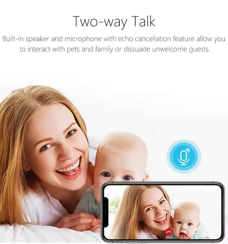 night vision IP camera with two-way talk