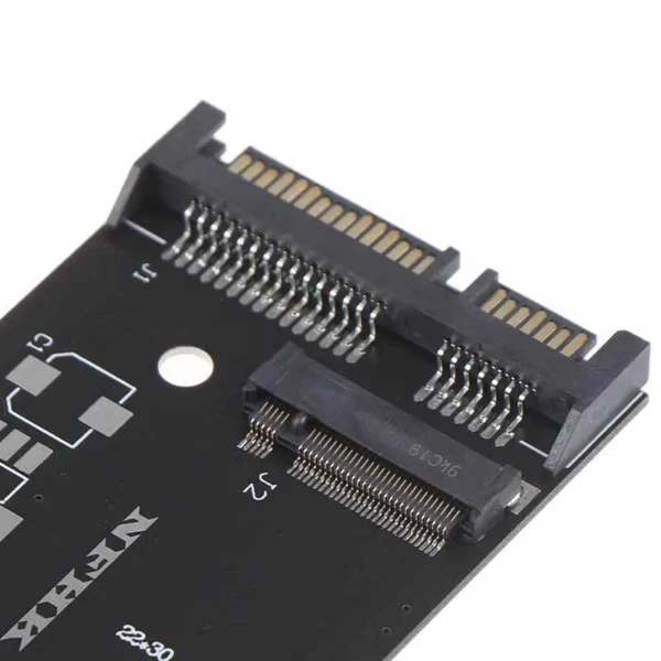 B+M Key SATA M.2 NGFF SSD to SATA 3 Adapter – Compact riser card