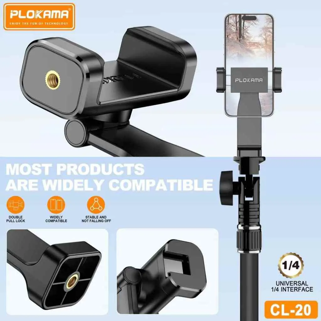 Plokama CL20 360° Rotating Phone Tripod Holder