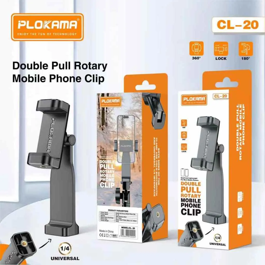 Secure Phone Holder for Tripods – Plokama CL20