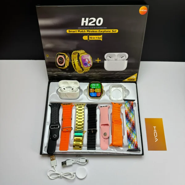 Long Battery H20 Ultra Smartwatch 10-in-1 with free AirPods
