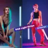 Rechargeable handheld RGB photography wand for cinematic shoots.