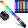 RGB Handheld LED Light Wand Rechargeable Photography Light Stick Bi-color 3000K-6500K Dimmable for Video Shooting and Live Streaming