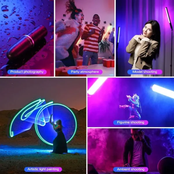 RGB Handheld LED Light Wand Rechargeable Photography Stick for creators.
