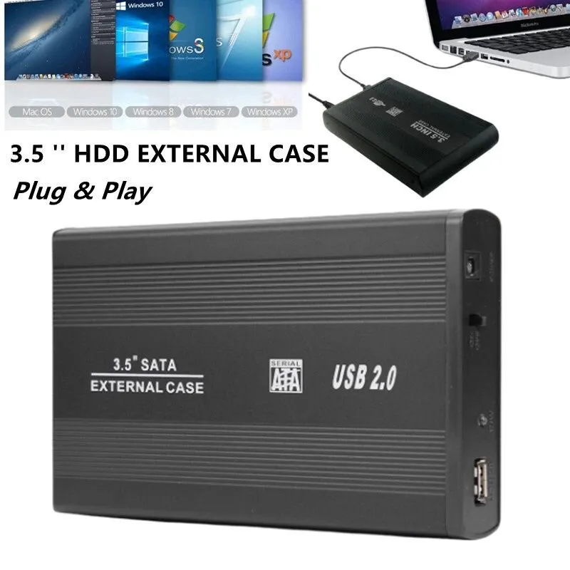 Portable 2.5" external drive case – Ideal for SATA HDDs and SSDs
