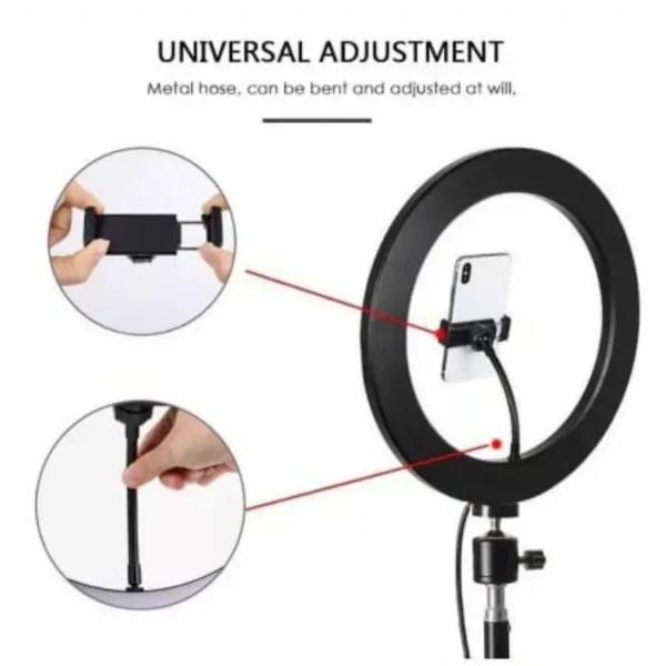 Adjustable Tripod Stand with LED Ring Light for Photography