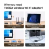 Compact and portable Tenda USB WiFi adapter for laptops