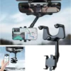 Universal Rear View Mirror Phone Clip for Secure Fit
