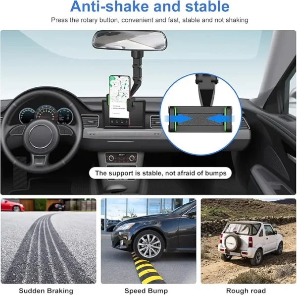 Multi-Angle Car Phone Stand for GPS & Calls