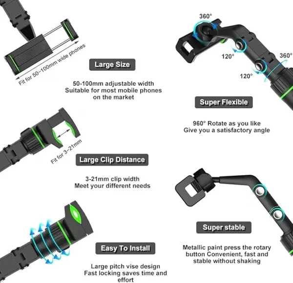 Easy-to-Install Car Rearview Mirror Phone Holder
