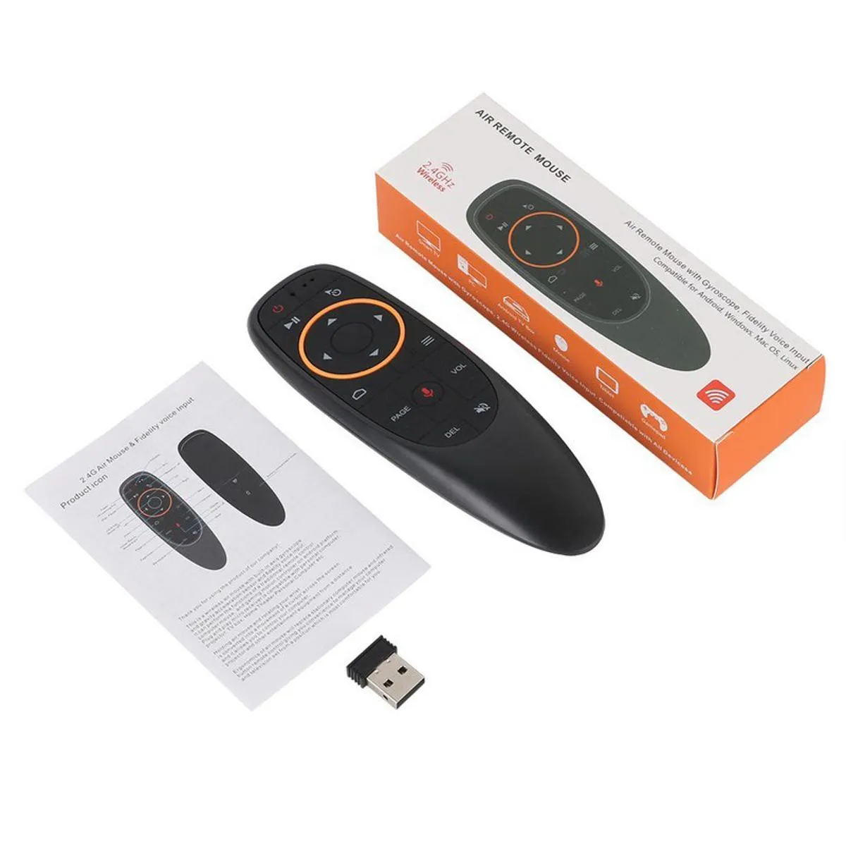 G10S Air Mouse Remote Control with Voice Command