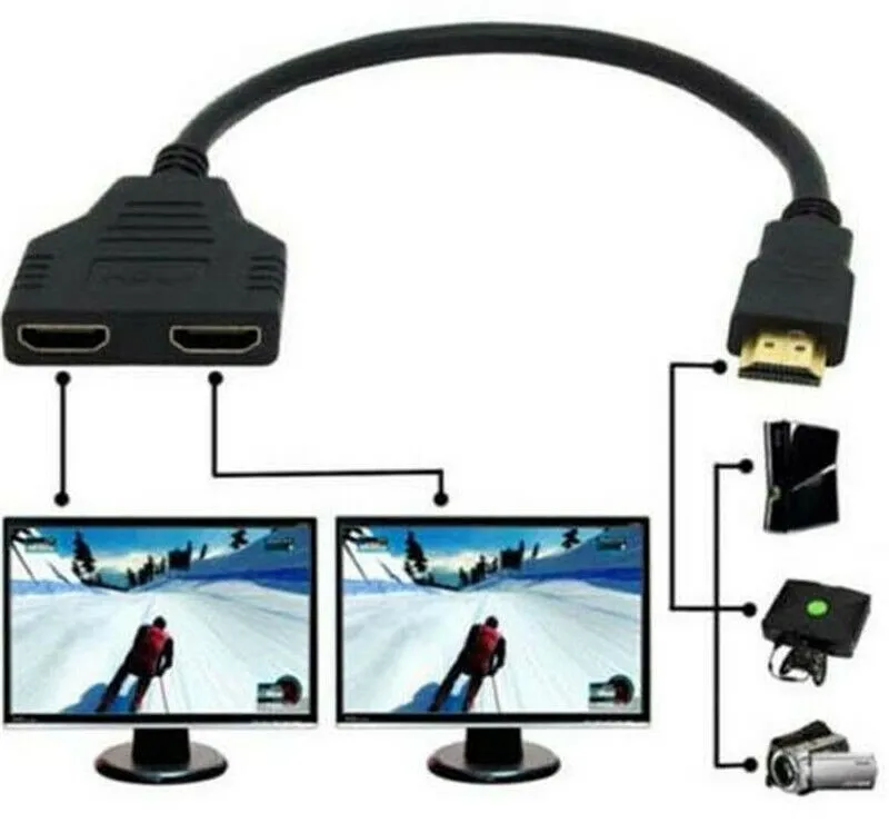 HDMI Splitter 1080p – 1 Input to 2 Output Converter